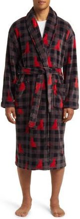 Majestic International Chalet Chic Fleece Robe in Grey Dog at Nordstrom Rack, Size Large/x-Large