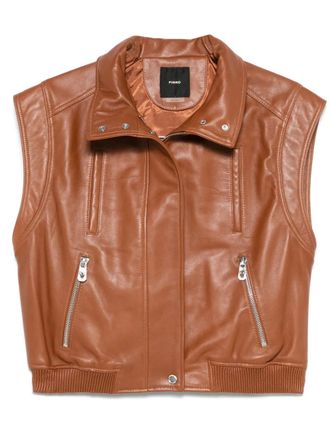 ベスト・ジレ PINKO Women Vests 104755A2BQL67 Brown 104755A2BQ-L67-AA04