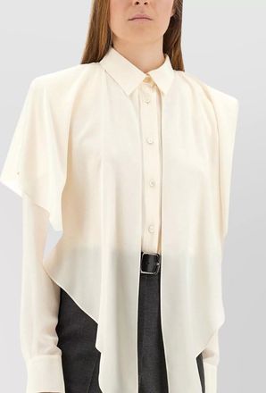 Stella McCartney sheer shirt layered panel draped design