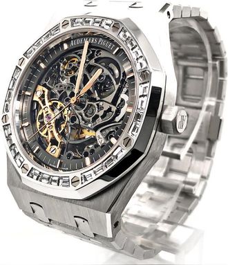 Audemars Piguet Royal Oak Double Balance Wheel Openworked Hand Wind Diamond Unisex Watch 15412BC.ZZ.1220BC.01