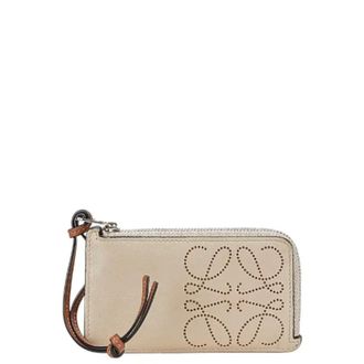 Loewe Pre-owned Accessories, female, Beige, Size: ONE SIZE Pre-owned Leather Wallet