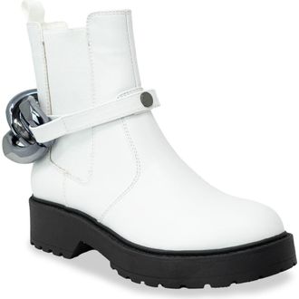 Chase + Chloe by Intouch Footwear Chunky Chain Strap Lug Boot in White at Nordstrom Rack, Size 6.5