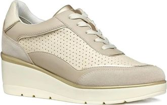 Geox Ilde sneakers met sleehak - Beige