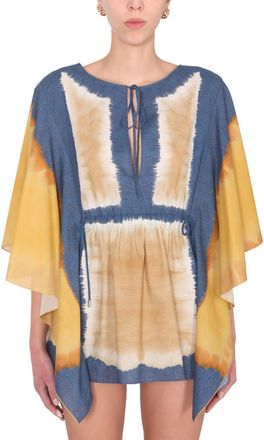 Alberta Ferretti Tie Dye Print Caftan