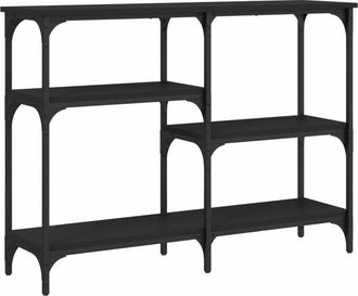 vidaXL Mesa consola madera de ingeniería negra 102x29x75 cm Vidaxl