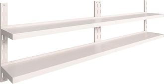 vidaXL Estanter&iacute;as Flotantes 2 Niveles 2 Uds Acero Inoxidable 300x30cm Vidaxl