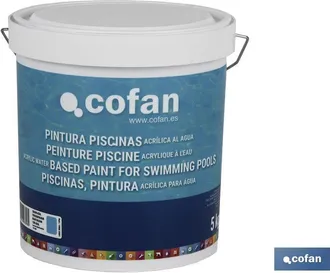cofan Pintura Piscinas Acrilica Al Agua (azul 5 Kg), Pintura Al Agua Para Piscinas Fabricada En Base De Resinas Acr&iacute;licas De Alta Calidad Que Proporcionan U