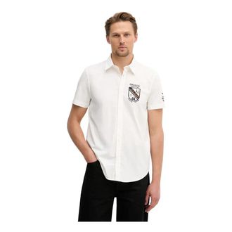 Aeronautica 261 Shirt - Heren - Korte mouwen Overhemden - Wit - L - Katoen - Overhemden