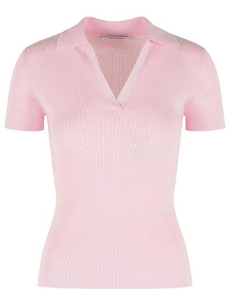 Max Mara Albero Polo De Lana Virgen Rosa