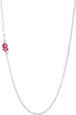 Nashelle Semiprecious Stone Station Chain Necklace in Sterling Silver at Nordstrom, Size 18