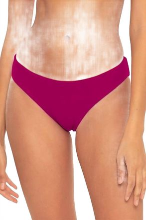 BECCA by Rebecca Virtue Driftwood Adela Hipster Swim Bottom In Pomegranate