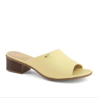 Andrea Womens Comfort Slip On Sandal In Yellow