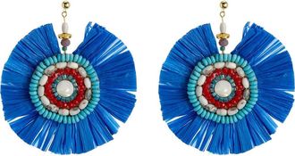 Olivia Welles Fiesta Multi-Color Raffia Earrings in Gold-Multi at Nordstrom Rack