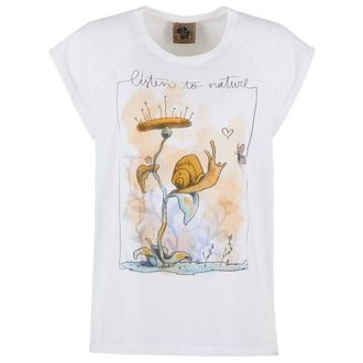 E9 Snail T-Shirt f&uuml;r Damen | wei&szlig;
