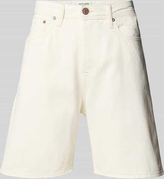 Jack & Jones Jack & Jones Loose Fit Jeansshorts im 5-Pocket-Design Modell TONY in Weiss, Gr&ouml;&szlig;e XXL