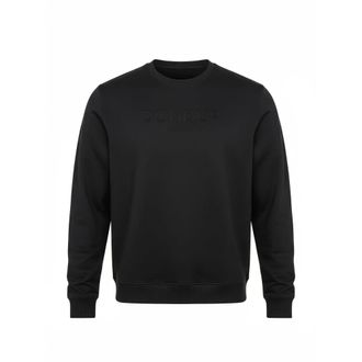 Dondup Sweatshirts, male, Black, Size: 2XL Regular-fit Crew-neck Cotton Sweatshirt