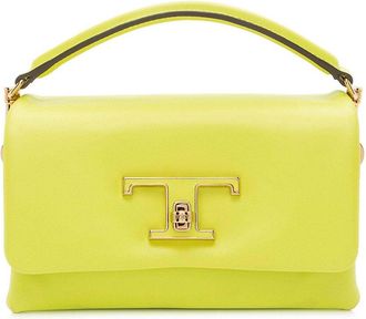 Tod's Green Leather Timeless T Shoulder Bag (Authentic Pre-Loved)