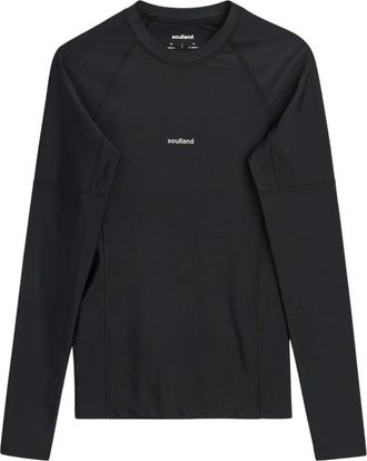 Soulland Oranje Zwart Swim Top Raglan Mouwen - unisex - Badpakken - Zwart - M/L - Fitness