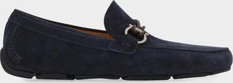 Ferragamo Men & apos;s Leather Gancini Driver Loafers