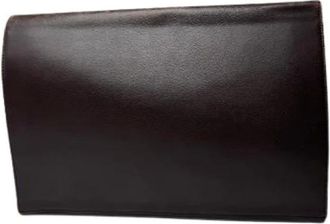 Loewe Pre-owned Clutches, female, Brown, Size: ONE SIZE Pre-owned Leather Clutch