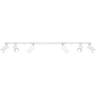 Wonderlamp L&aacute;mpara de techo de metal blanco con 6 focos orientables