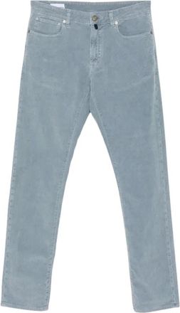 Incotex Heren, Broeken, Blauw, Maat: W38 Katoen