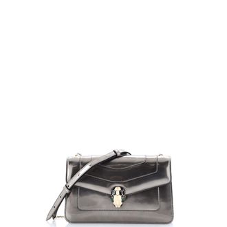 Bulgari Serpenti Forever Shoulder Bag Metallic Leather Small