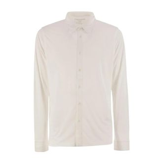 Majestic Filatures Soft Touch Long Sleeve Pocket Shirt - Heren - Casual Overhemden - Wit - XL - Leer - Overhemden