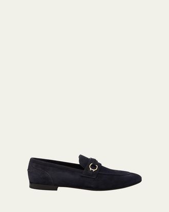 Brunello Cucinelli Suede Loafers with Horsebit Strap