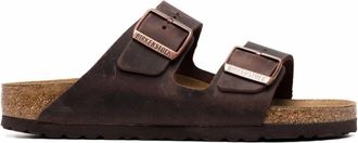 Birkenstock Arizona Narrow Fit - Dames - Sandalen - Bruin - 45 EU - Leer - Schoenen