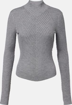 Victoria Beckham Georgia ribbed-knit wool top