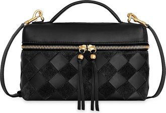 Rebecca Minkoff Frankie Leather Train Case in Black at Nordstrom