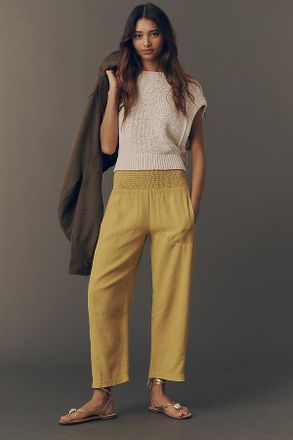 Pilcro The Reese Linen Blend Pull-On Barrel Pants by Pilcro