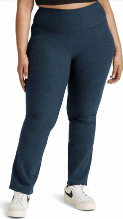Beyond Yoga Spacedye Practice High Waisted Bootcut Pants - Plus Size In Nocturnal Navy