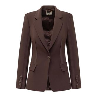 Elisabetta Franchi Dames, Jassen, Bruin, Maat: XL Satijn