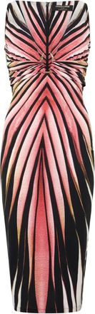 Roberto Cavalli Abito Ray Of Pink con scollo a V - Rosa