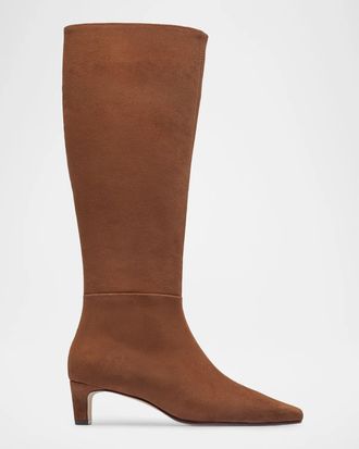 Bernardo 50mm Eliza Leather Knee-High Boots