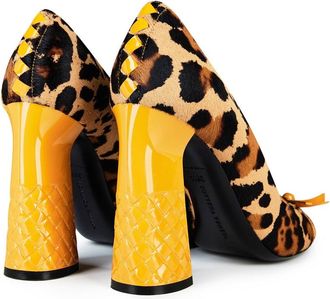 Bottega Veneta Womens Pony Pollock Pumps Multicolor Hair Leather