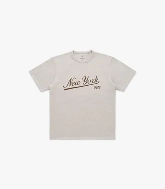 Knickerbocker Mens Big League Heavyweight T-Shirt In Oat Grey