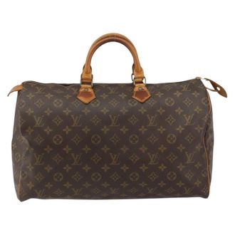 Louis Vuitton Speedy Handbag Monogram Canvas Brown Canvas Handbag (Pre-Owned)