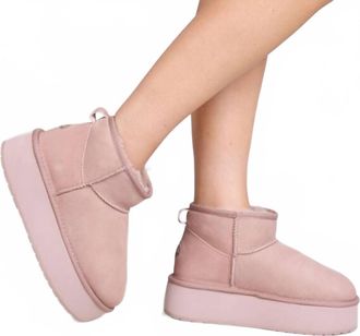 Emu Womens Stinger Micro Flatform Boot In Cameo Rose