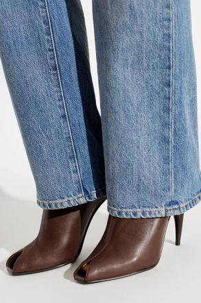 Alexander McQueen Leather Heeled Mules, Womens, Brown