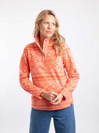 Weird Fish Amy Microfleece Sweatshirt in Dark Coral at Nordstrom, Size 12