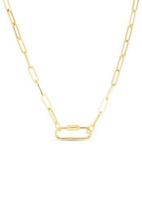 Queen Jewels Carabiner & Paper Clip Chain Necklace in Gold at Nordstrom Rack, Size 18