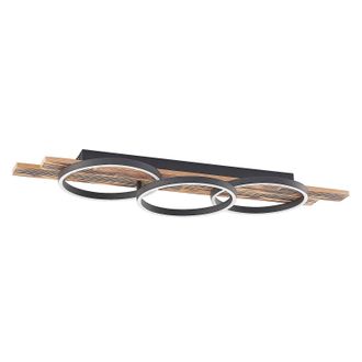 Lindby L&aacute;mpara De Techo Led sentoa En Marr&oacute;n Madera - Lindby