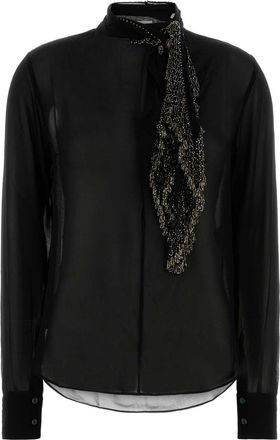 Isabel Marant Zwarte Crepe Elaura Blouse
