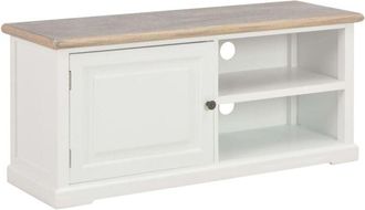 vidaXL Vidaxl - Mueble para tv de madera blanco 90x30x40 cm