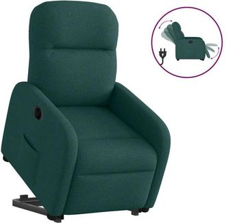 vidaXL Vidaxl - Sill&oacute;n El&eacute;ctrico Reclinable Elevable De Tela Verde Oscuro