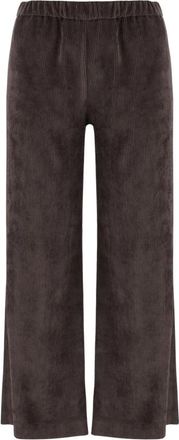 F.it Ribbed Stretch Nylon Pants - Dames - Wijde Broeken - Bruin - L - Nylon - Broeken