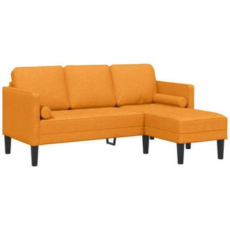 vidaXL Vidaxl - Juego De Sof&aacute; Amarillo Oscuro 173 X 131 X 67 Cm Tela